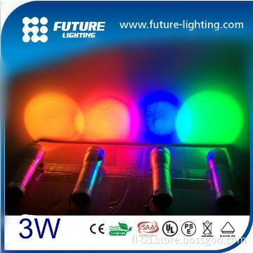 3W Edison 10 color led torch light flash light